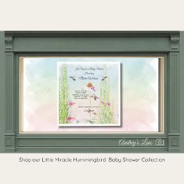 Hummingbird & Wildflower Baby Shower Pappersservett
