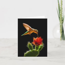 "Hummingbird with Flower"-tillfällen Tack Kort