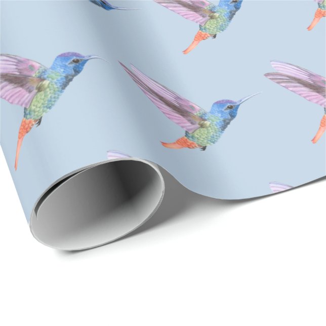 Hummingbird Wrapping Papper Gift Wrap Birthday Presentpapper (Rullad Hörn)