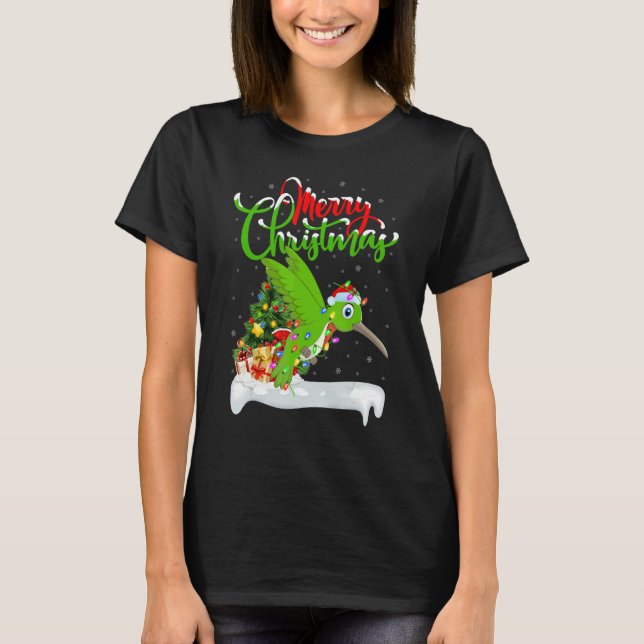 Hummingbird   Xmas Decorations Hummingbird Christm T Shirt (Framsida)