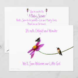 Hummingbirdbaby showerinbjudan inbjudningar