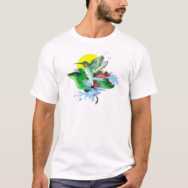 Hummingbirdbadning T Shirt (Framsida)