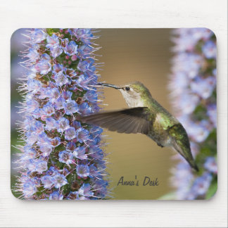 Hummingbirdblommaanpassningsbar Mousepad Musmatta