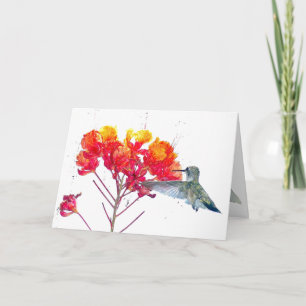Hummingbirdblommakort Kort