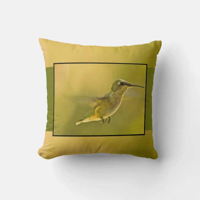 hummingbirddekorativ kudde (Framsida)