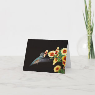 Hummingbirden noterar kortet (förbigå), kort