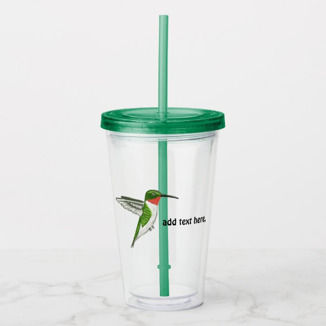 Hummingbirden personifierar travel mug, take away mugg (Framsida)