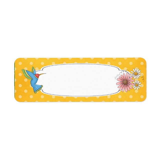 Hummingbirdetikett Returadress Etikett (Framsidan)