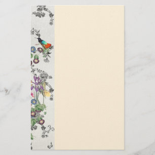 Hummingbirdfågeln blommar brevpapper