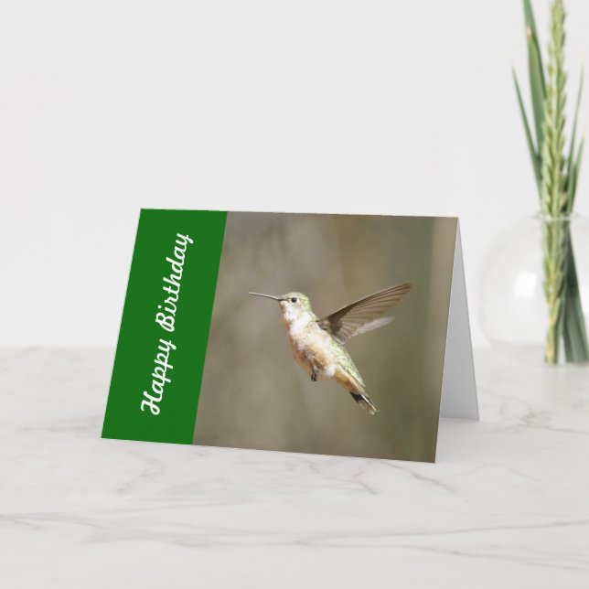 Hummingbirdfödelsedagkort Kort (Framsida)