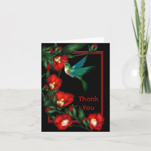 Hummingbirdhibiskustack tomma Notecards Tack Kort