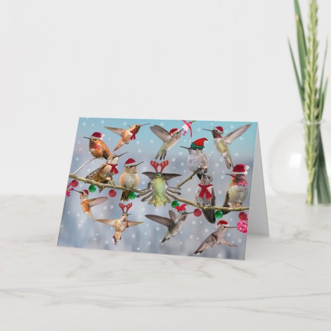 Hummingbirdjul Helgkort (Framsida)