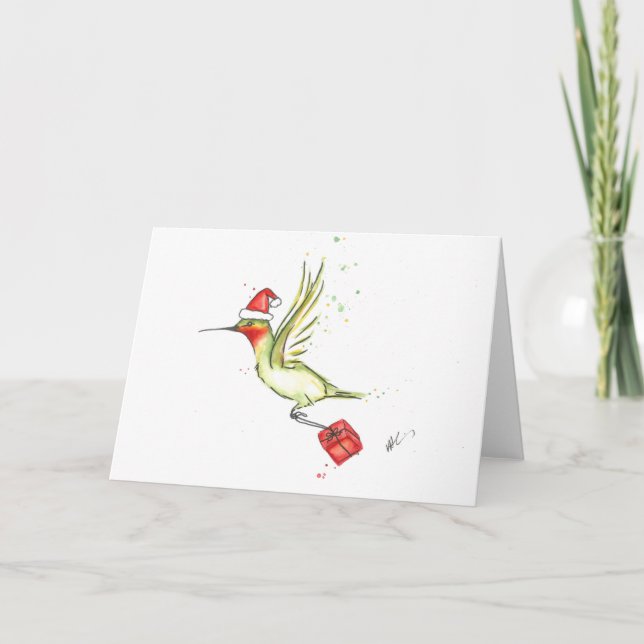 Hummingbirdjulkort Helgkort (Framsida)