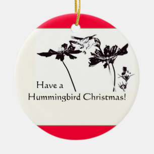 Hummingbirdjulprydnad Julgransprydnad Keramik