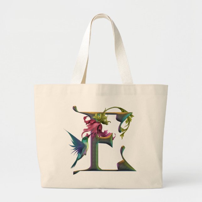 HummingbirdMonogram E Jumbo Tygkasse (Framsidan)