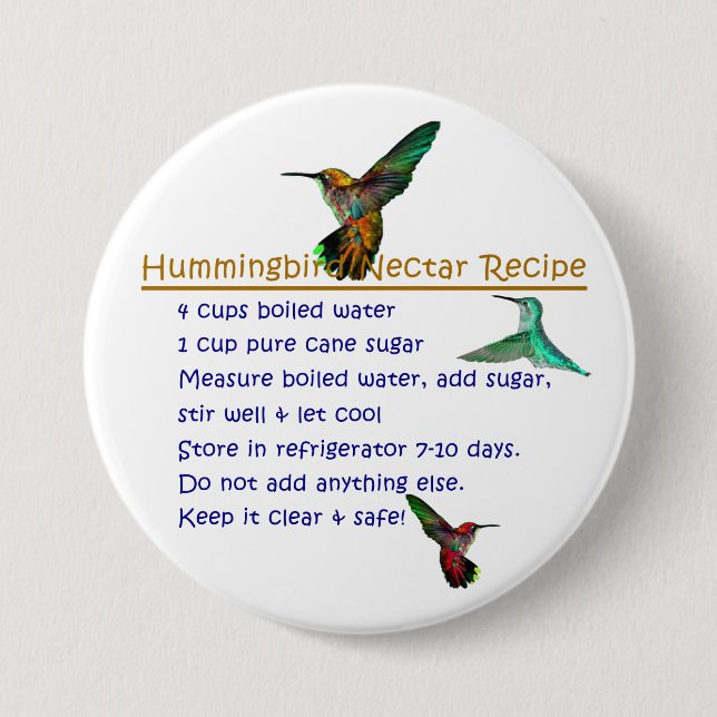 HummingbirdNectarrecept Knapp (Framsida)