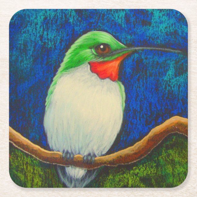 HUMMINGBIRDPAPPERSKUSTFARTYG UNDERLÄGG PAPPER KVADRAT (Framsidan)