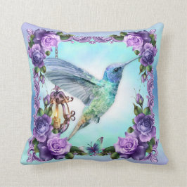 Hummingbirdpolyesterdekorativ kudde 16" x 16",