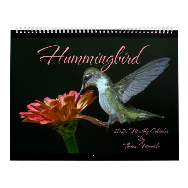 Hummingbirds 2026 Monthly Calendar By Tom Minutolo Kalender (Omslag)