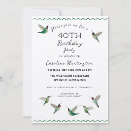 Hummingbirds Birthday Invitation Inbjudningar