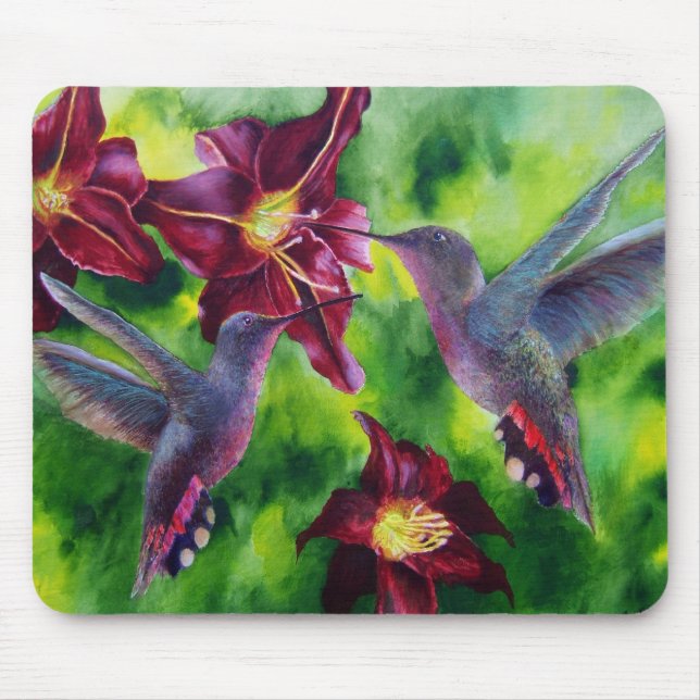 Hummingbirds och den Lillies musen vadderar Musmatta (Framsidan)
