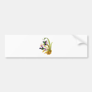 Hummingbirds och lilaOrchids Bildekal