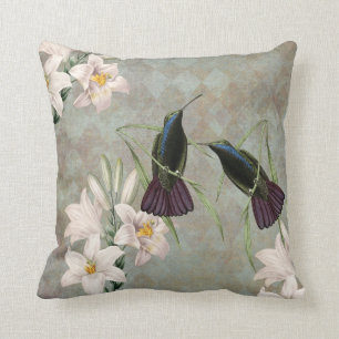 Hummingbirds och liljar kudde