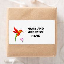 HUMMINGBIRDS SHIPPING ADDRESS LABELS