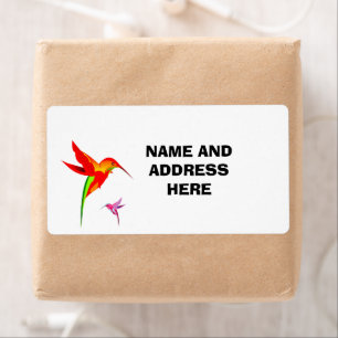 HUMMINGBIRDS SHIPPING ADDRESS LABELS FRAKTSEDEL