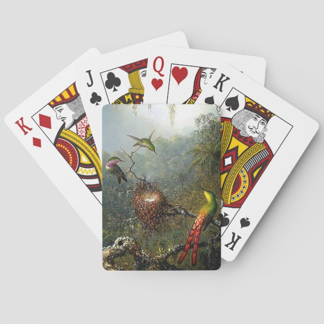 Hummingbirds som leker kort casinokort (Baksidan)