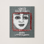 Hummingbird's Vinge Jigszawa Puzzle Pussel<br><div class="desc">Hans ord borstat mot henne som en hummingbird's vinge". Ett ansikte teckning från min fragmenterade artikelsamling..</div>