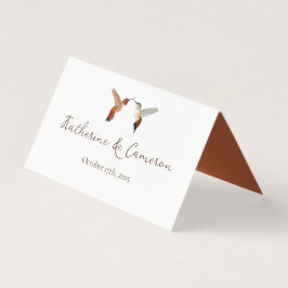 Hummingbirds Wedding Place Cards Kort