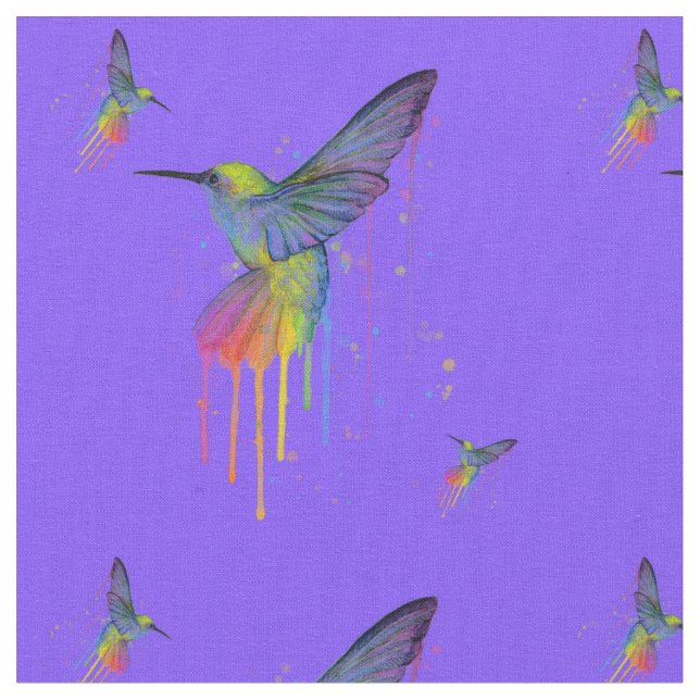 HummingBirdsblått och strålkastaretyg Tyg (Närbild)