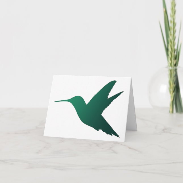 HummingbirdSilhouette Notecard Kort (Framsida)