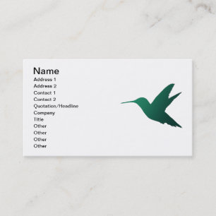 HummingbirdSilhouettevisitkort Visitkort