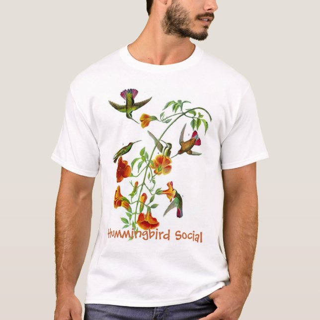 Hummingbirdsocial Tee Shirt (Framsida)