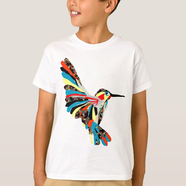 hummingbirdteckning t-shirt (Framsida)