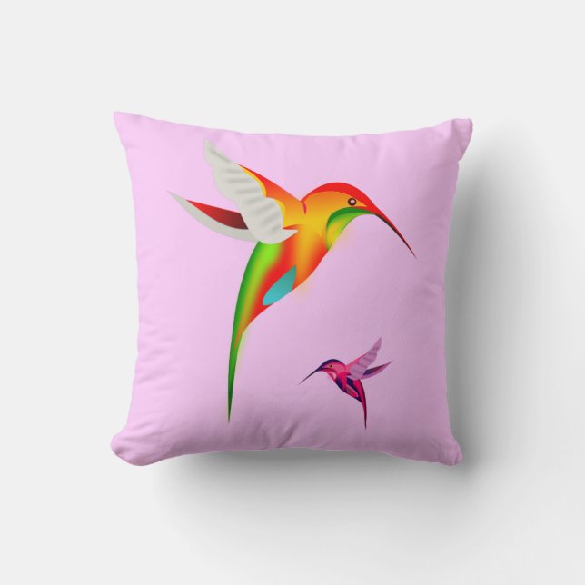 Hummingbirdtillflyktsortdekorativ kudde (Framsida)