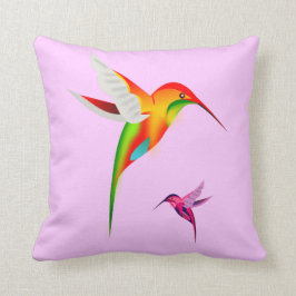 Hummingbirdtillflyktsortdekorativ kudde