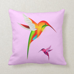 Hummingbirdtillflyktsortdekorativ kudde