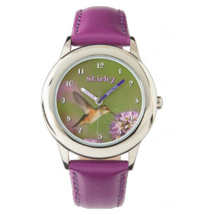 Hummingbirdvildblommaflickor Armbandsur