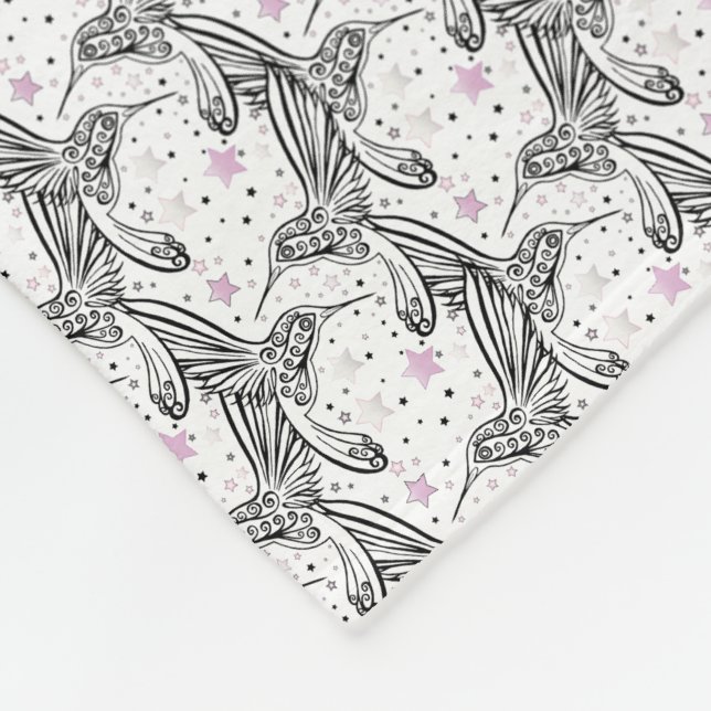 Hummingfåglar IV Fleecefilt (Hörn)