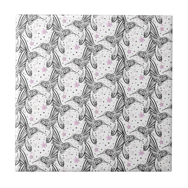 Hummingfåglar IV Kakelplatta (Framsidan)