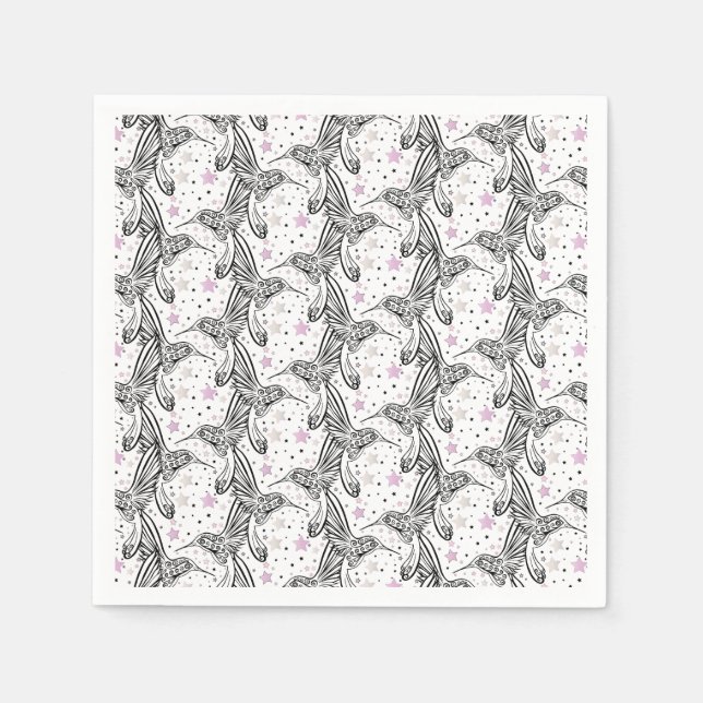 Hummingfåglar IV Pappersservett (Framsidan)