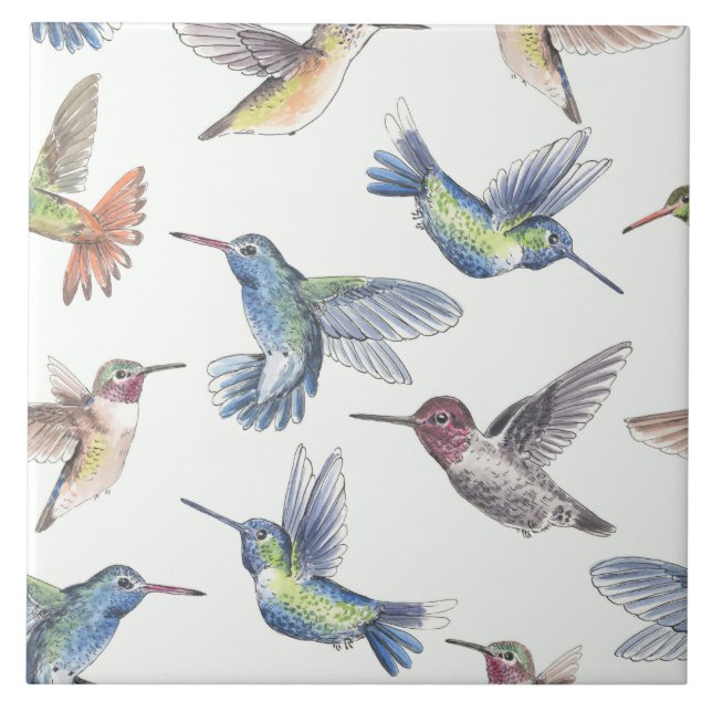 Hummingfåglar Kakelplatta (Framsidan)