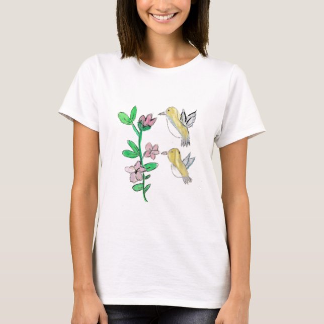 Hummingfåglar T Shirt (Framsida)
