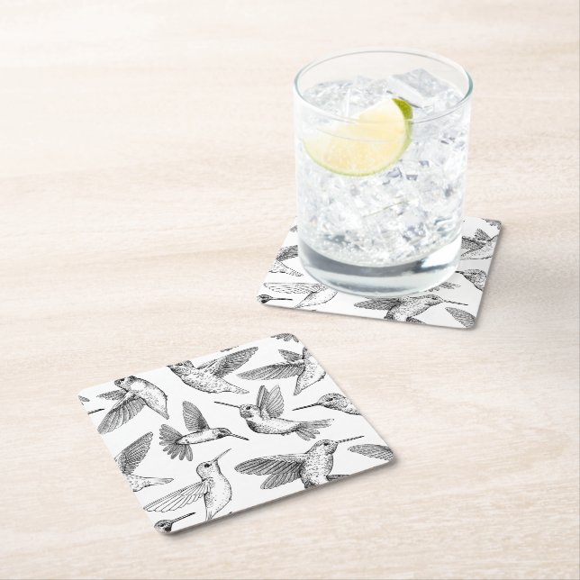 Hummingfåglar Underlägg Papper Kvadrat (Insitu)