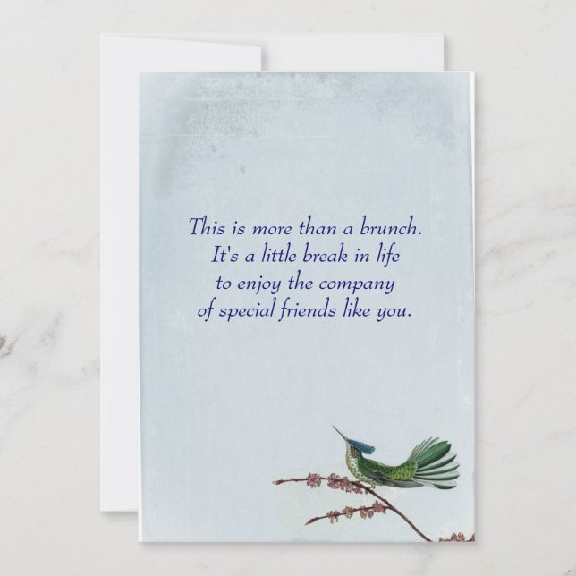 Hummungfågel Brunch Inbjudningar (Framsida)