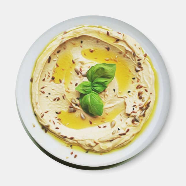 Hummus Cute Food Refrigerator Magnet (Framsidan)