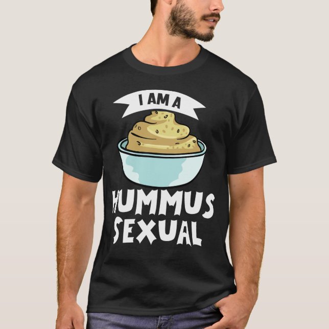 Hummus Healthy Gift Recipes Black Bean T Shirt (Framsida)